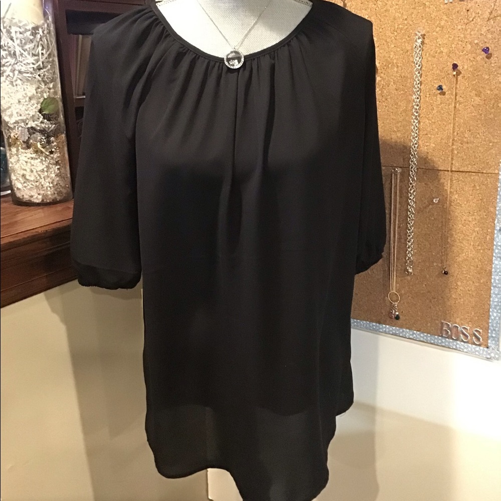Black sheer top